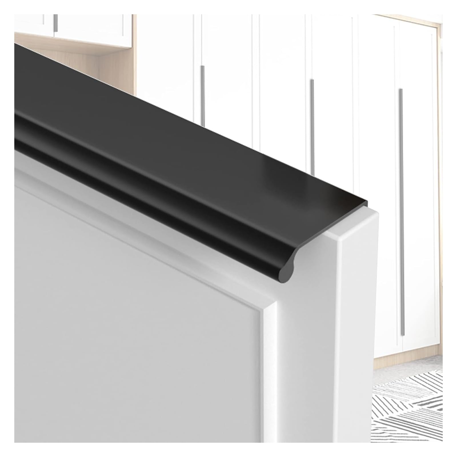 Poignée de meuble de garde-robe invisible coulissante boutons de porte tiroir aluminium 100cm
