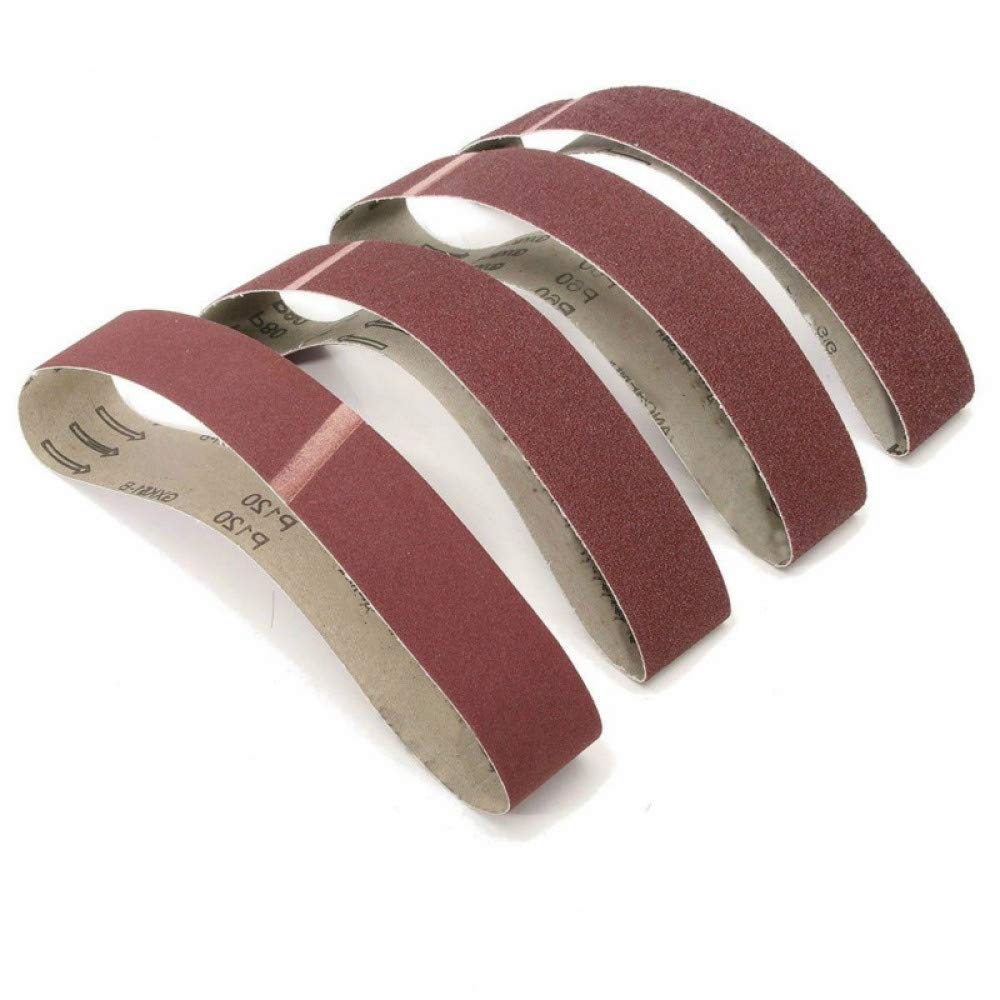 Paquete de 10 bandas de lijado de 686 * 50 mm, lijadora de óxido de aluminio de grano 40-1000, bandas de lijado, máquina pulidora, herramientas abrasivas, 10 piezas de grano 80