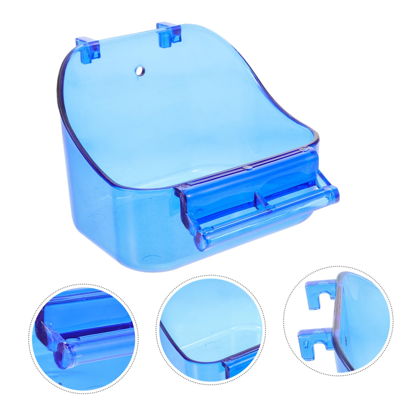 POPETPOP 4pezzi Vasca Per Bagno Di Pappagallo Accessorio Per Uccelli Con Design Pratico e Materiali Sicuri Box Per Piccoli Uccelli Da Installare Nella Gabbia