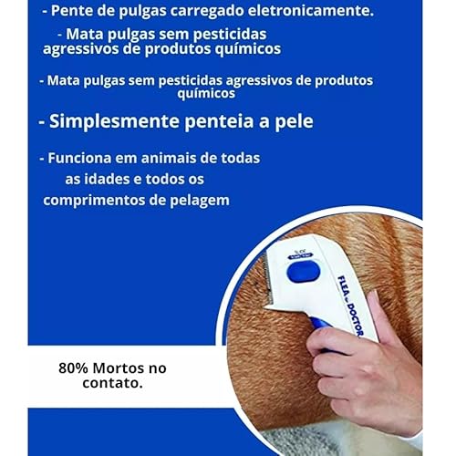 CATERPLAN® Pente Elétrico Antipulgas Carrapatos Piolhos Para Cães Gatos