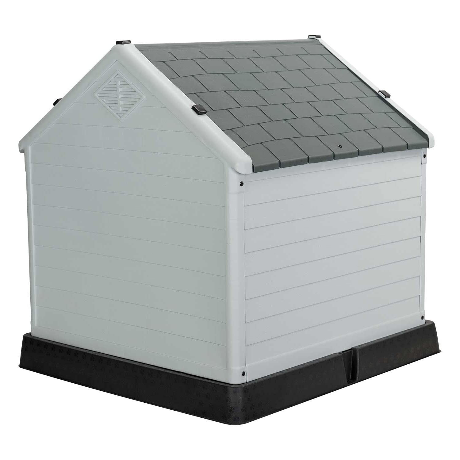 THINIA HOME Caseta de Resina para Perros 98,5x105x96,5cm | Caseta para Perros Grandes | 100% Reciclable y Ecológica | Interior y Exterior