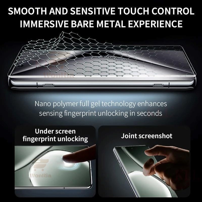 Image of Pack 2- Screen Glass Protector for Vivo S2 5G Unbreakable Membrane | Flexible TPU Film | Edge to Edge Installation Kit | Transparent