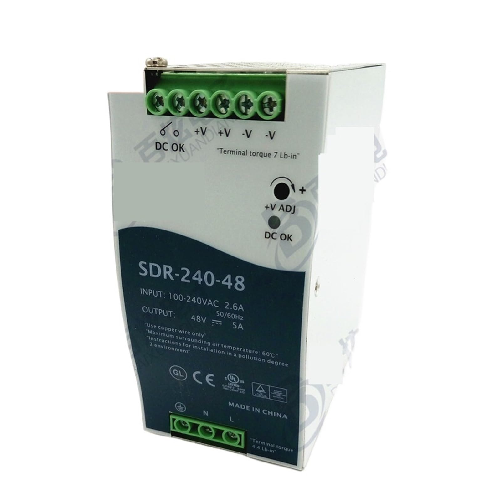 Alimentation à découpage SDR-240-48 pour automatisation de réseau domotique