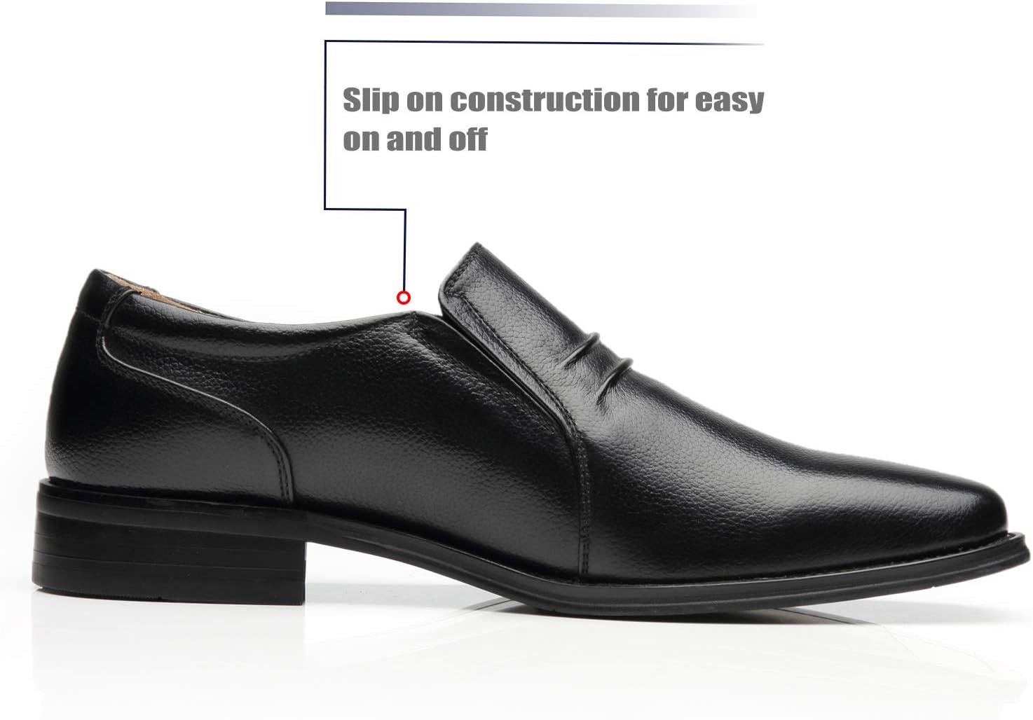 La Milano Men's Slip On Loafers Business Casual Comfortable Classic Leather Dress Shoes for Men, Loaf-4-black, 11 - Image 4