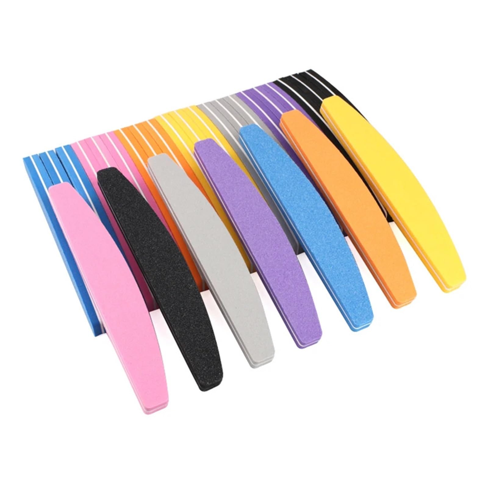 5 szt. gąbek ściernych do paznokci, pilniki 100/180, kolorowe, dwustronne, papier ścierny, blok gąbkowy, lakier do paznokci, narzędzia do manicure(Mix Color)