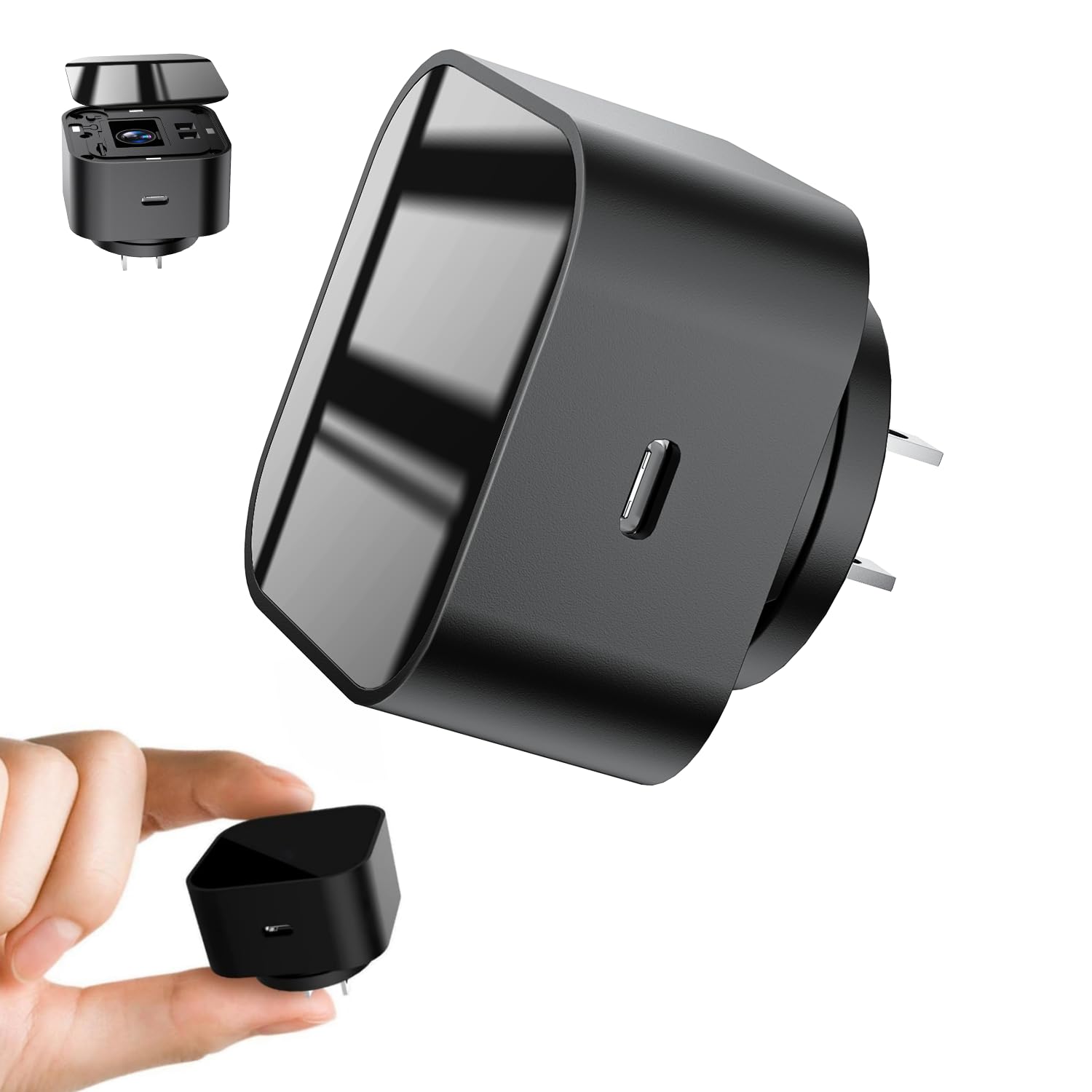 LIZVIE Phone Charger Camera 2 4G WiFi Wide-Angle 170 Motion Detection SD Storage Free App Remote View 1080P