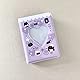 3 Inch Mini Photo Album, Heart Hollow Card Binder Photo Card Holder with Pendant 40 Pockets (purple black cat)