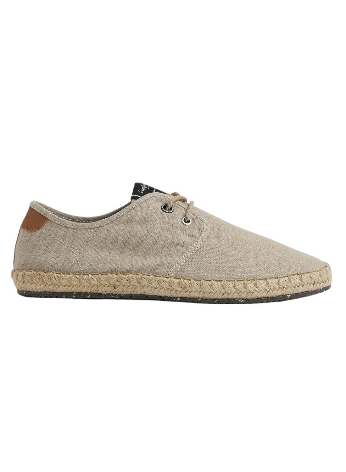 Pepe Jeans Men Tourist Classic Linen Blucher Shoes Ecru 11