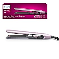 Philips Piastra Serie 5000, tecnologia ThermoShield, agli ioni, piastre con rivestimento in ceramica arricchito con olio di argan, rosa chiaro, modello BHS530, 00