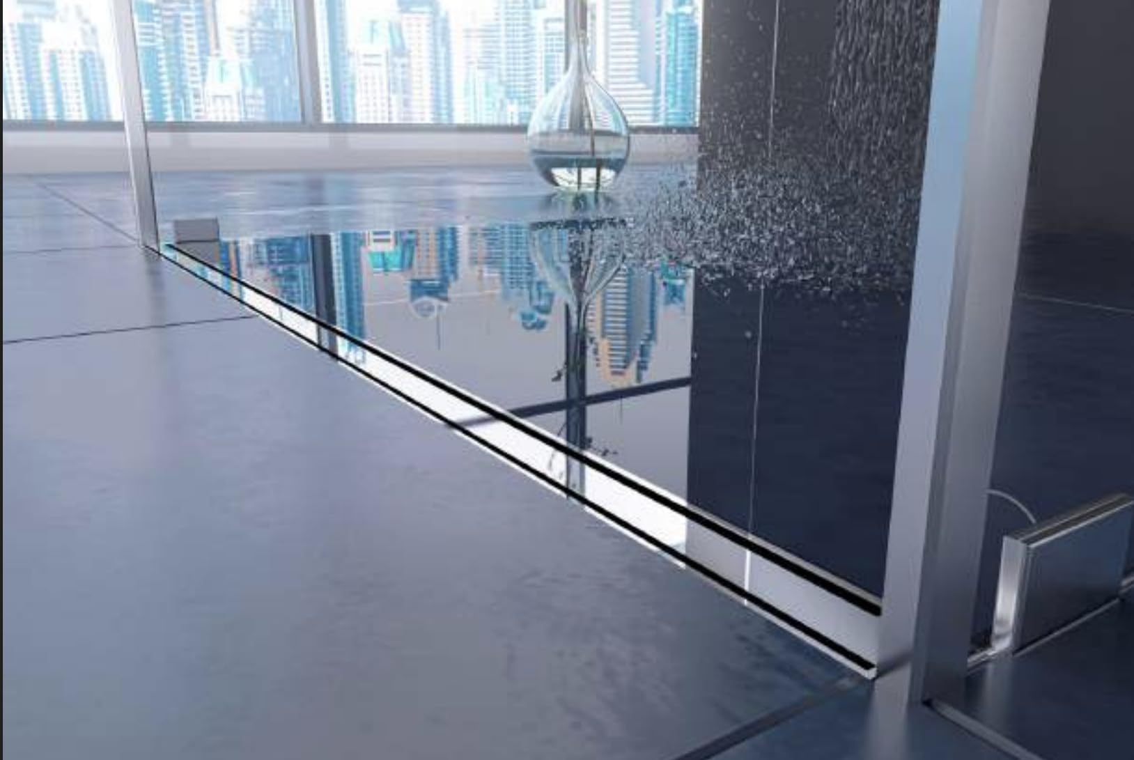 Bonomini Canalissima Scarico Doccia Lineare 120 cm con Uscita Laterale, Acciaio Inox AISI 316, Griglia Double Face Piastrellabile, Canaletta Doccia Filo Pavimento