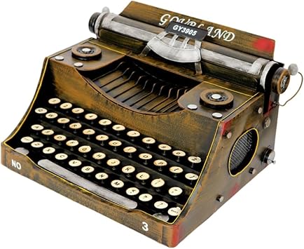 Retro Vintage Typewriter Model, Old-Fashioned Traditional Manual Typewriter Model, Decoration, Craft 40 x 30 x 23 cm Parallel Import