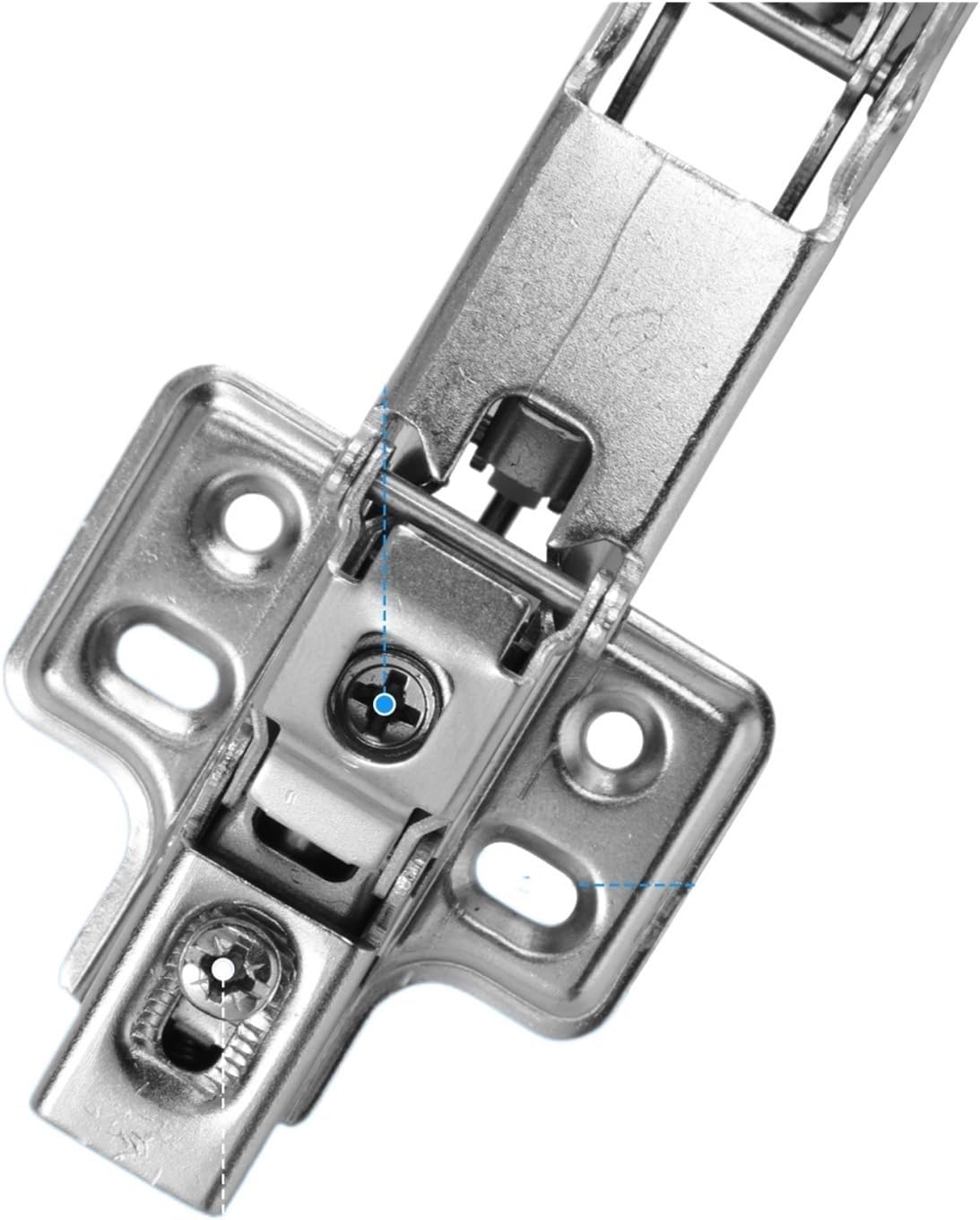 4Pcs Concealed Hydraulic Adjustable Mounting Hinges - Soft Close Cabinet Door Hinges for Kitchen & Bathroom