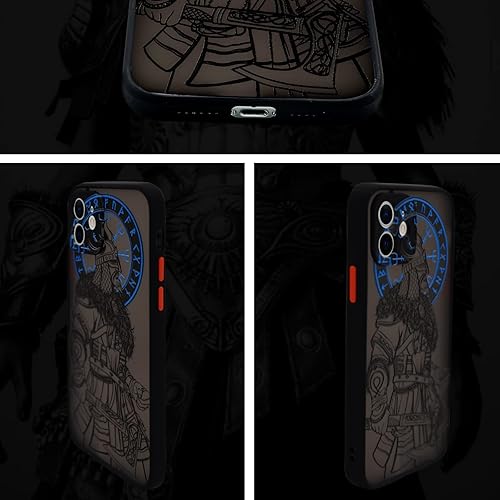 Vista 81 de Cool Gladiator - Funda para teléfono con relieve 3D, compatible con iPhone 12 Pro, funda transparente esmerilada a la moda Gladiador