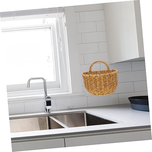 Miniatura 8 de TEHAUX Cesta de almacenamiento tejida Cesta de almacenamiento colgante Cesta de almacenamiento de mimbre Cestas de almacenamiento de mimbre Cesta de