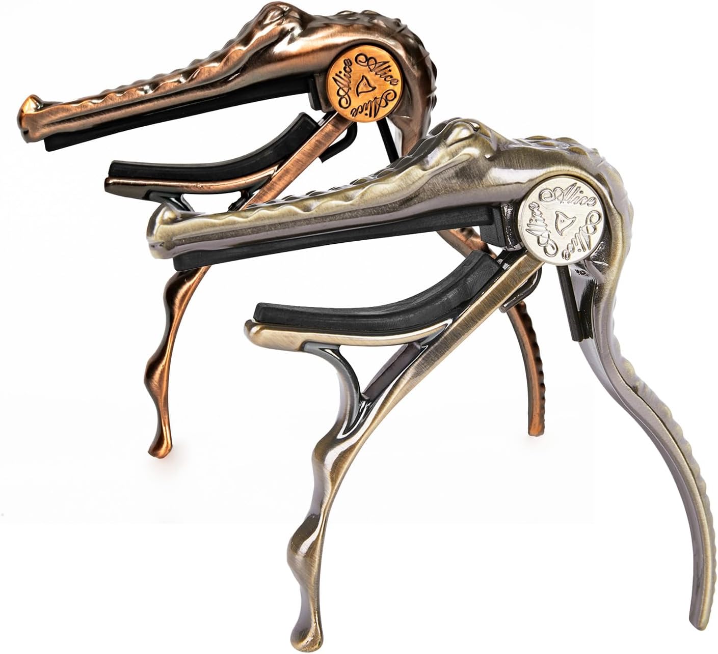 Alice Guitar Capo for Acoustic & Classical Electric Guitar with Unique Alligator Shape (A007G/BR &A007G/PB)