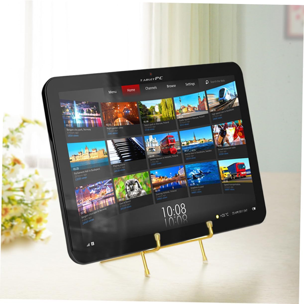 Gold Iron a Frame Display Stand for Photo Frames, Medals