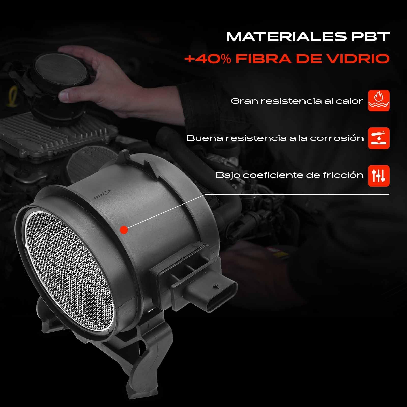 Frankberg Medidor de masa de aire A2730940548 | Compatible con: Autobús Vito W639, Viano W639, Coupé Clase C CL203, Sprinter 35-T Caja B906, SLK R171