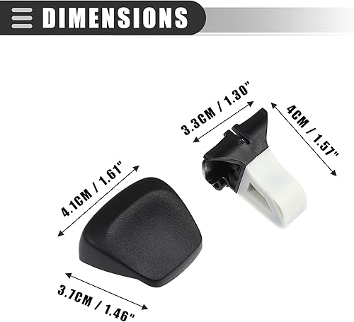 Miniatura 4 de Motoforti 1 juego de accesorios para pomos de cambio automático, para Jeep Cherokee 2014-2018, plástico, 5YD261X9AA 5YD291X9AA, color negro