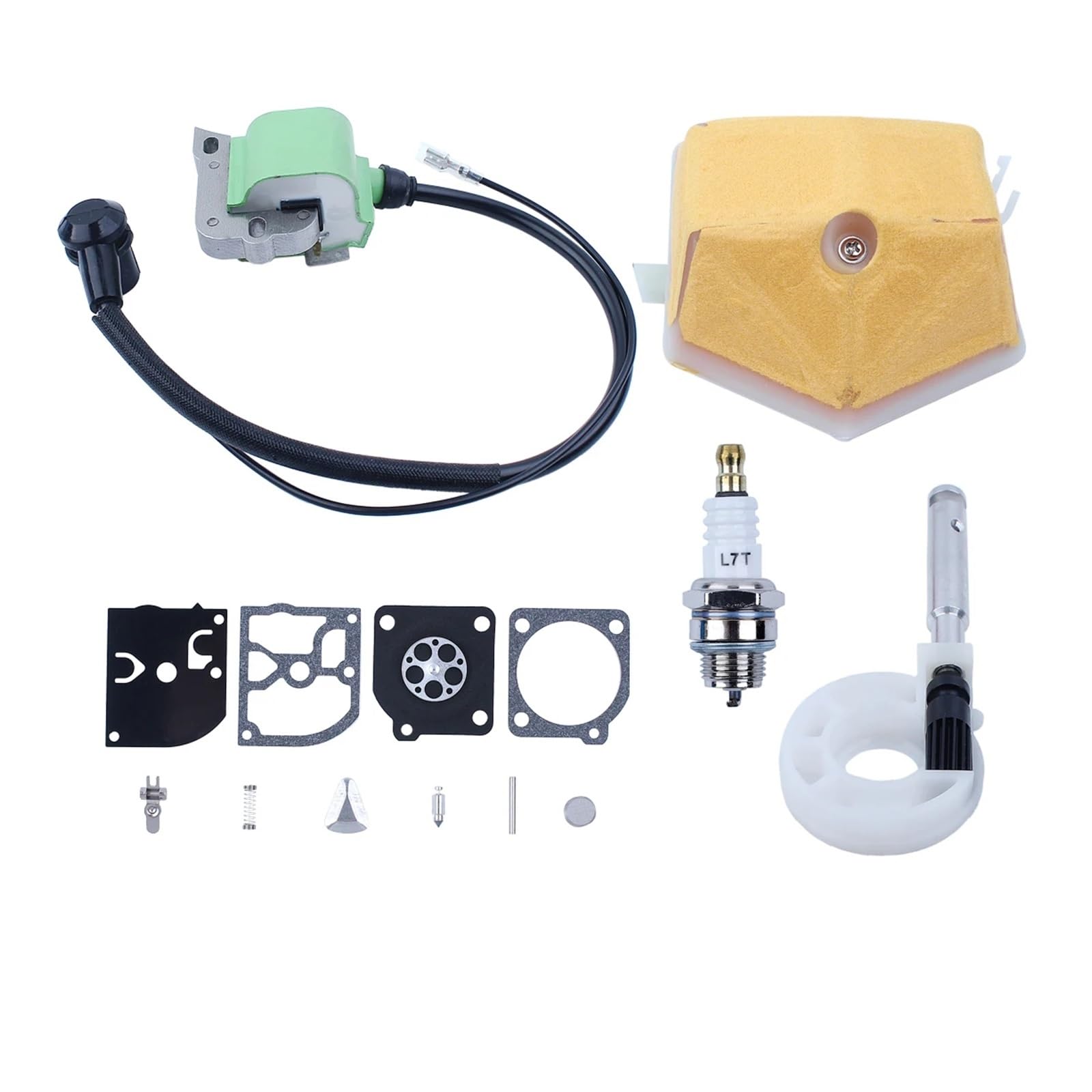 Kit de carburador bomba aceite filtro aire Magneto bobina encendido for Husqvarna 51 55 for motosierra Rancher 503898101