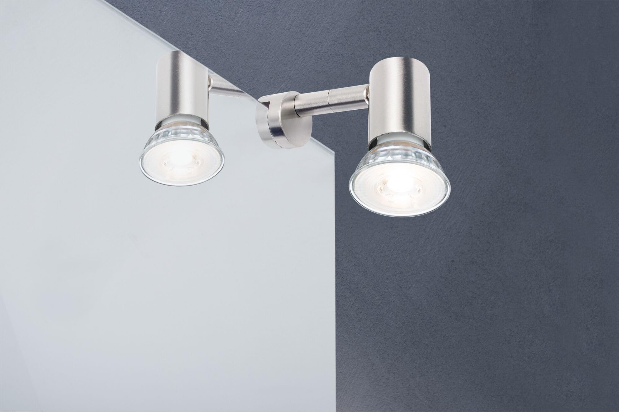 Paulmann Galeria Simplo LED Spiegelleuchte 1x5,3W GU10 Eisen gebürstet 230V Metall