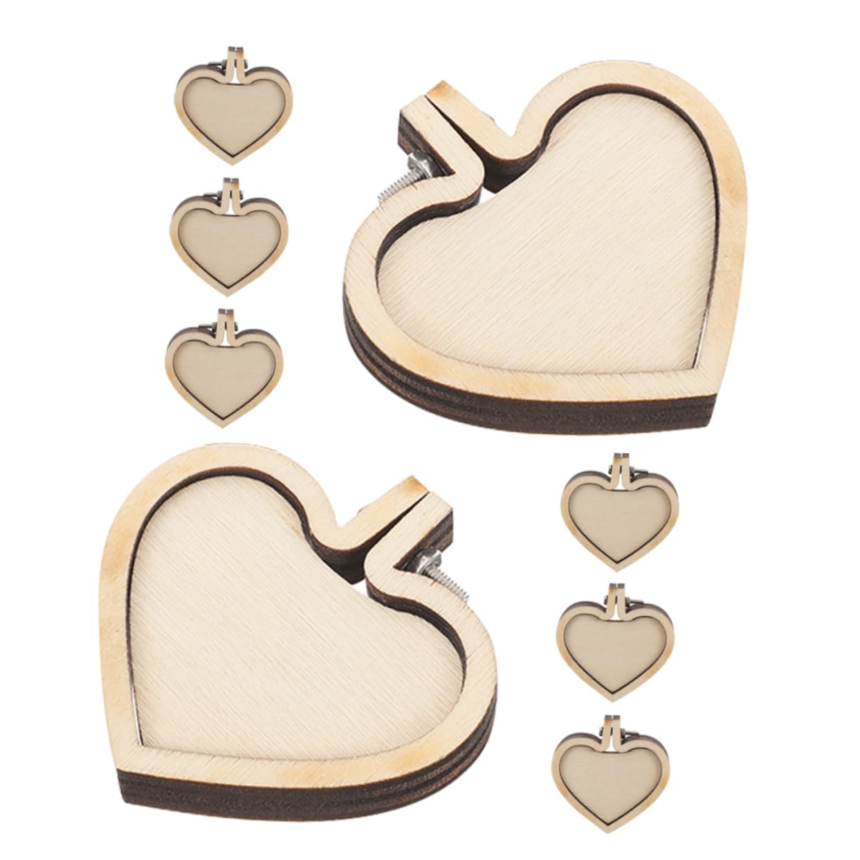 DIYEAH 5 Series Mini Colgante Bordado Accesorios Moviles Accesorios Para Moviles Anillos Colgante De Aros De Bordado Colgante De Marco De Bordado De Madera 8 Piezas X 5