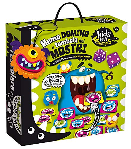 Liscianigiochi Kids Love Monsters Domino Tombola y Memo miniatura 1