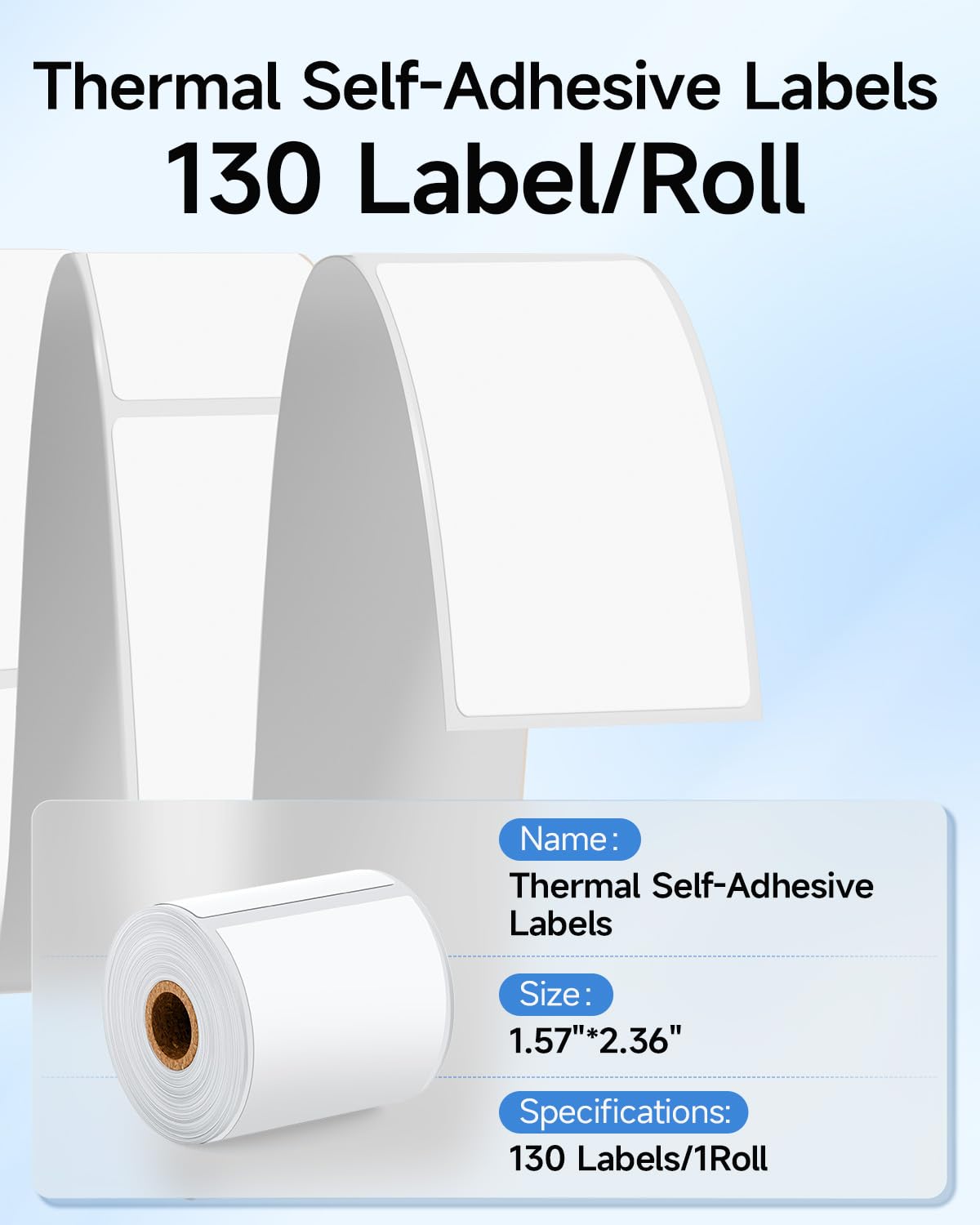 Phomemo Circle Labels 3 Colors - 50x50mm Thermal Labels For M110/M120/M200 Printers