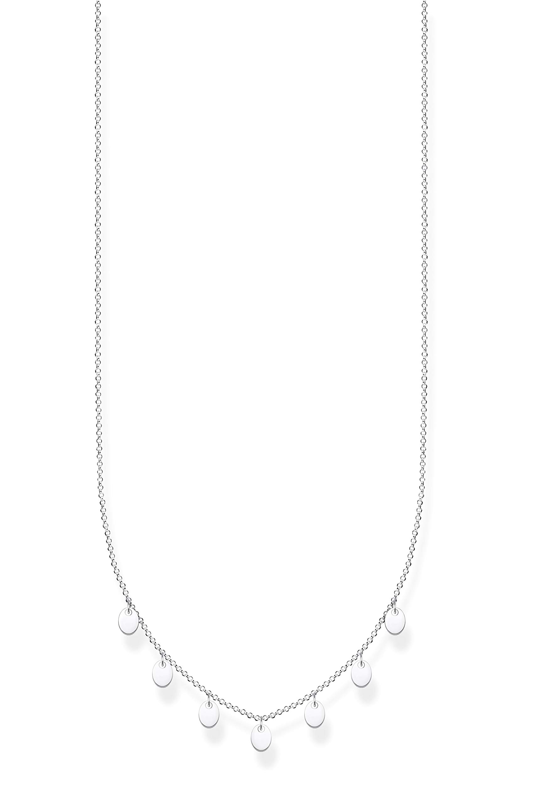 Collier médailles argent Thomas Sabo chaîne ajustable ras de cou femme