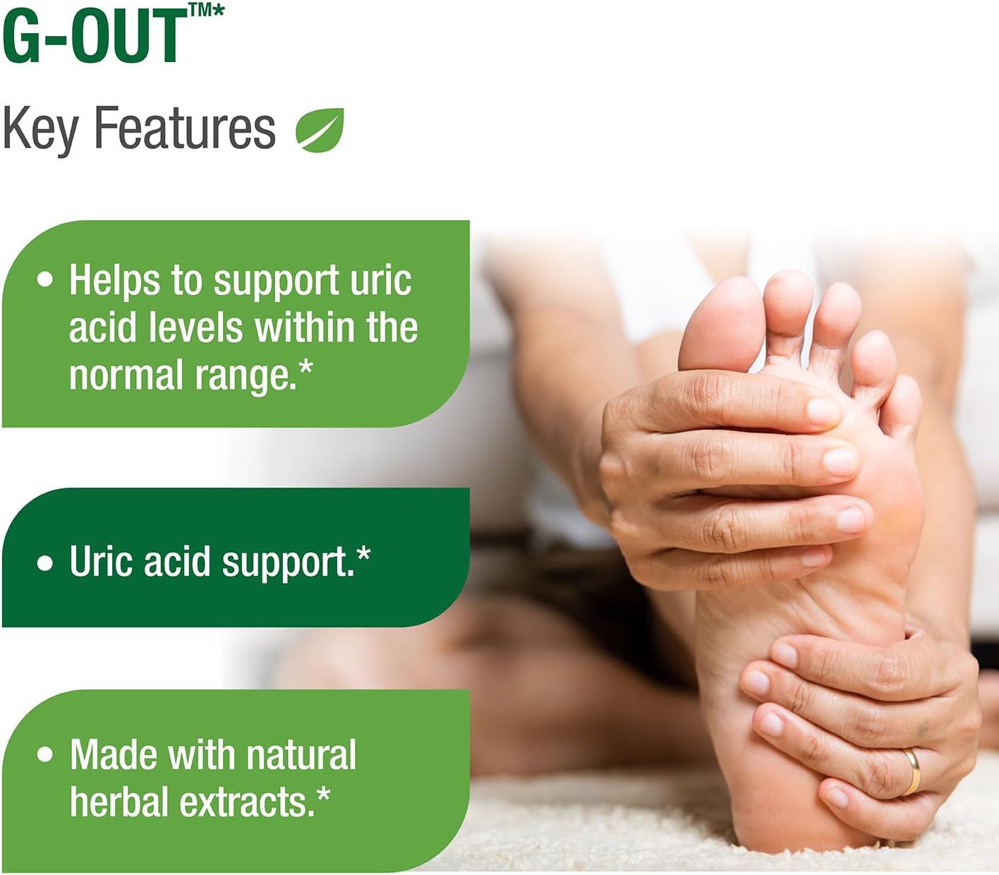 Bell G-Out Uric Acid Cleanse | Recommended for Gout - A Unique Blend of Herbal Extracts That Helps Maintain Uric Acid Levels Within The Normal Range, Uric Acid Relief, Uric Acid Flush| 60 Capsules - Image 3