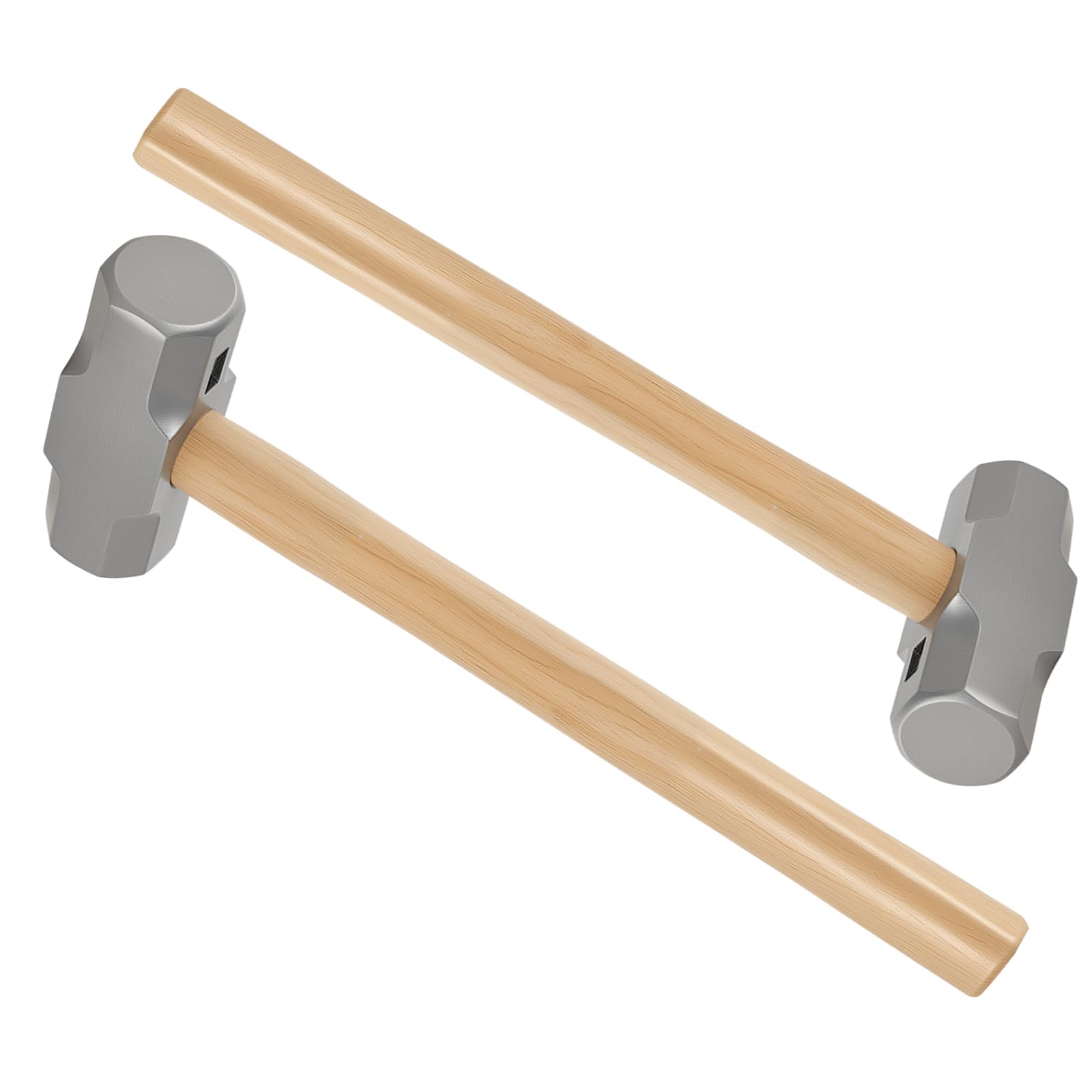 2 Stück 2000g Fäustel Hammer mit Holzgriff, 38cm Lang Vorschlaghammer 2kg, Sledge Hammer Abbruchhammer für Abbrucharbeiten, Pfahlschlagen, Betonbrechen