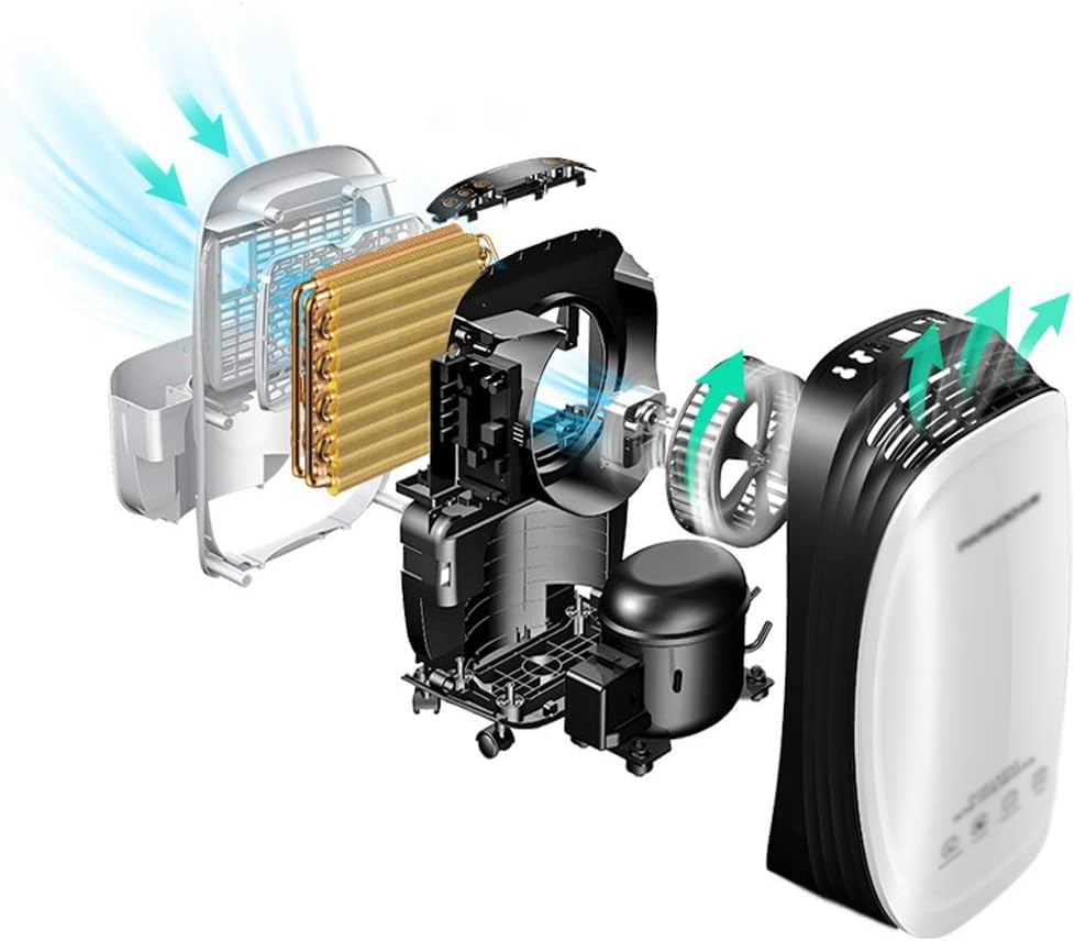 Household Basement High Humidity Dehumidifier Bedroom Bathroom Kitchen Silent Portable Air 1.8 Liters Water Tank Cool Mist Humidifier