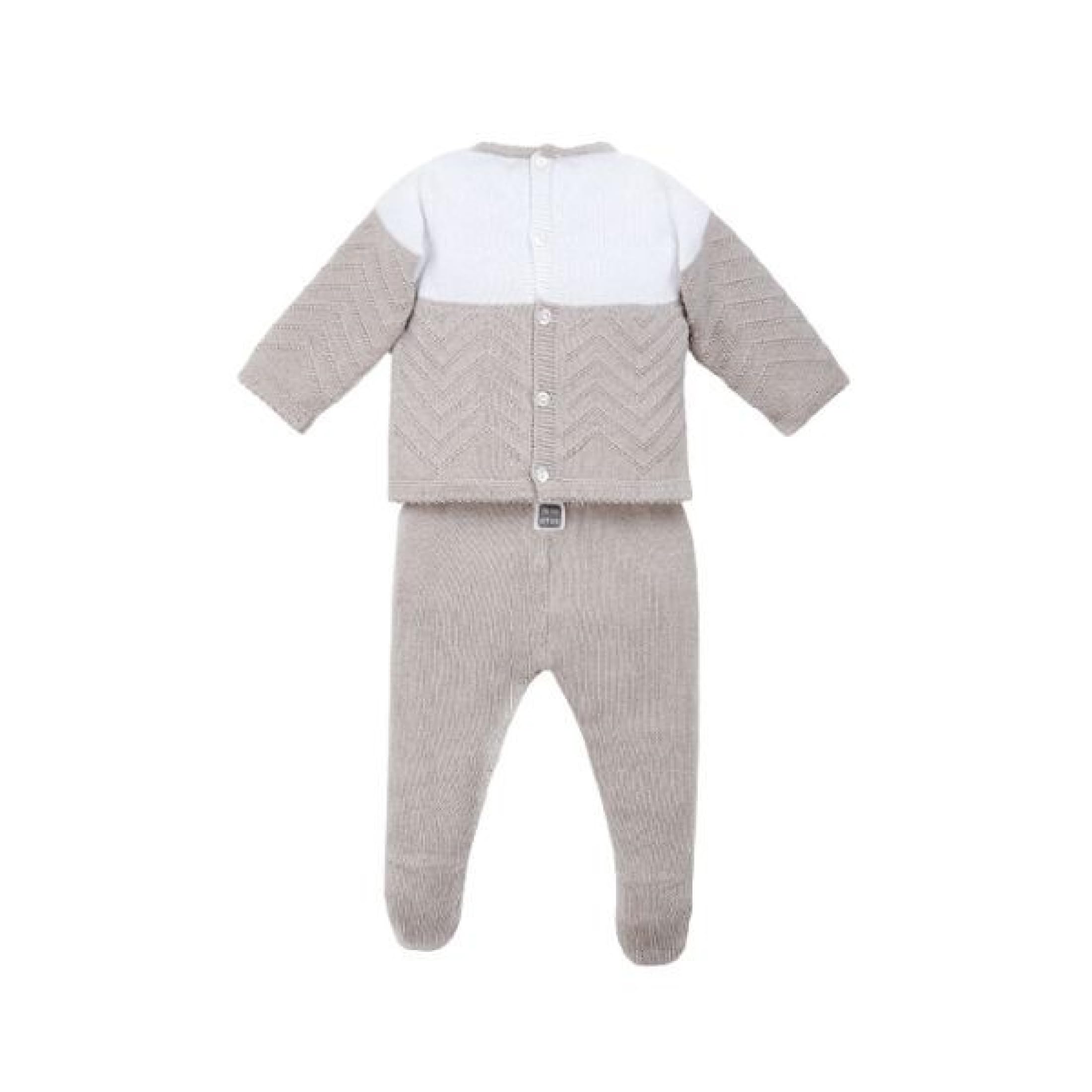 MINUTUS Conjunto Bebé Alfa con Gorro, Primera Puesta, Ropa Recién Nacido, Jersey y Polaina 100% Algodón, 3 Piezas