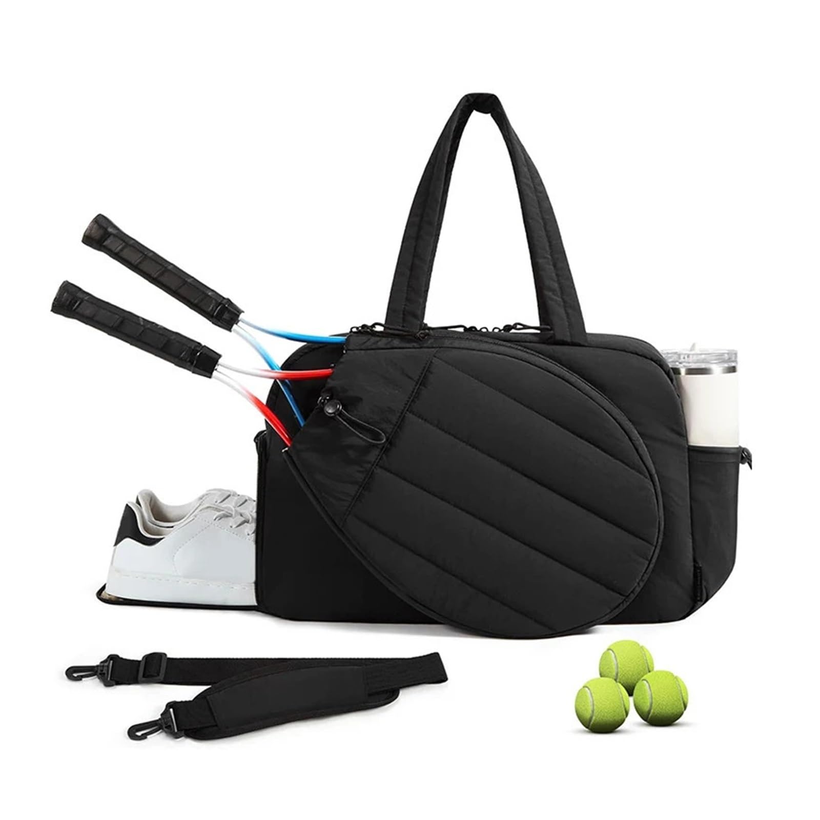 Mochila Tenis Mochila Profesional for Raquetas: Bolsa De Tenis De Calidad Turística con Zona Ventilada for Zapatos Y Almacenamiento Multicapa (Organizador De Equipo Deportivo)