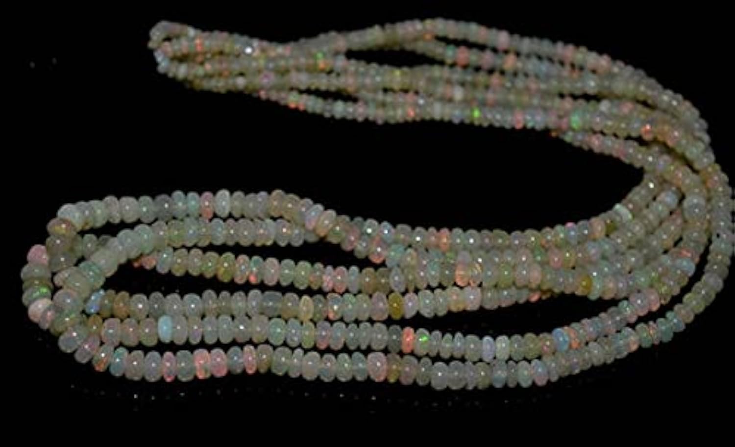 Opale éthiopienne naturelle LKBEADS en perles rondelles pour collier bohème chic