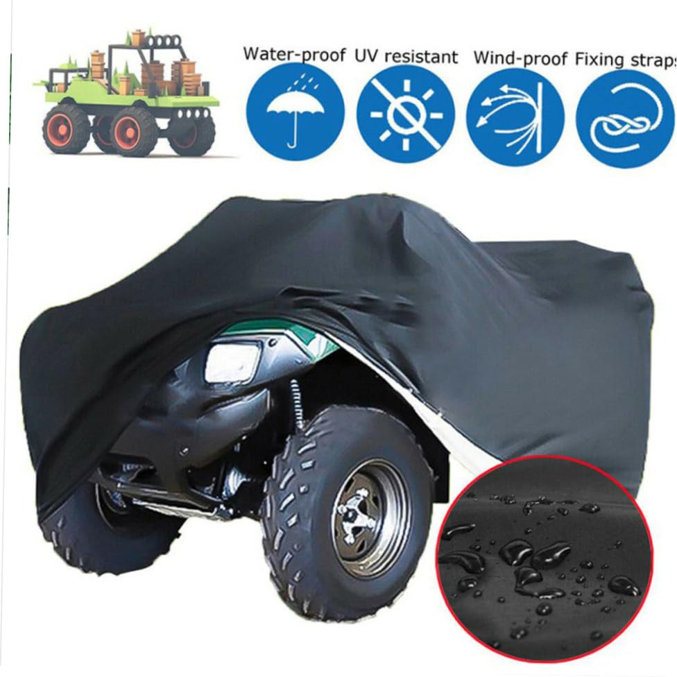 Housse de protection étanche noir tondeuse bâche imperméable extérieure - 8