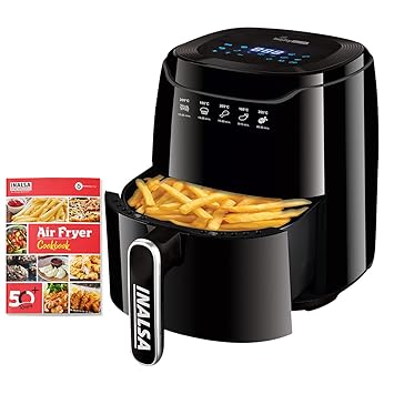 INALSA Air Fryer Digital Tasty Fry-1400W 4.2L,Smart AirCrisp Technology| 8-Preset, Touch Control & Digita