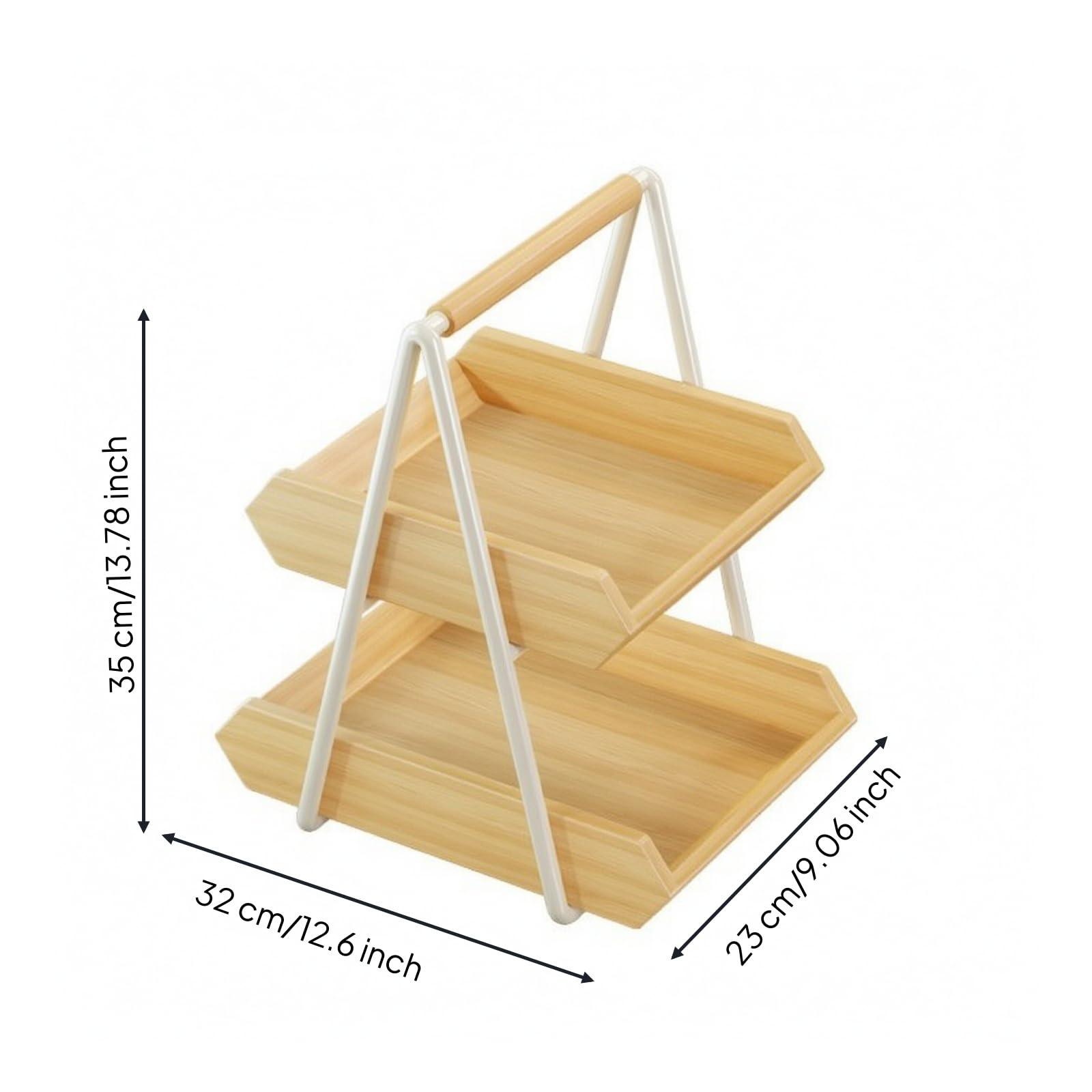 Étagère Table à Structure En A Plateaux Multifonctionnel Porte- à Plateaux En Bois Poignée peu Encombrant pr Cuisine, lon, L