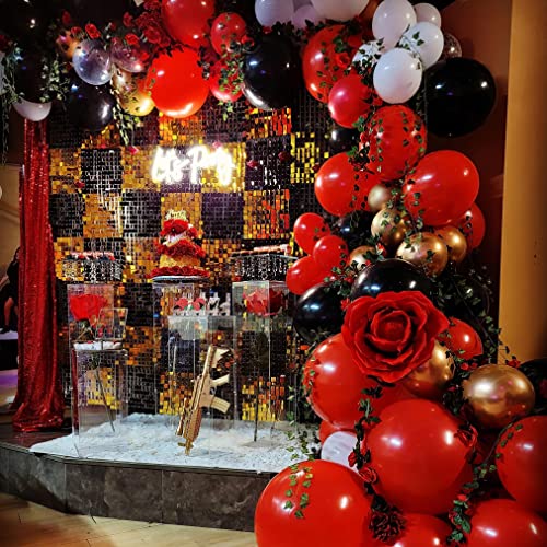 Henviro Red Latex Different Size Balloons -139PCS 18/12/10/5 Inches for Balloon Arch Garland Kit. For Birthdays, Baby Shower, Graduation, Wedding, gender reveal, Bachelorette Parties Decorations