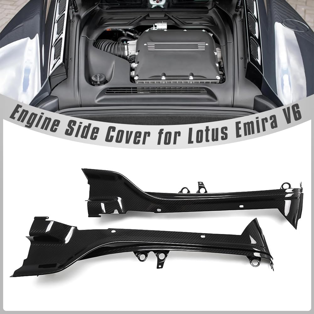 Dry Carbon Fiber Engine Bay Cover for Lotus Emira V6 3.5T GT GT4 First Edition Sports Coupe 2023 2024,only for Manual Transmission (v6 Engine Style A)