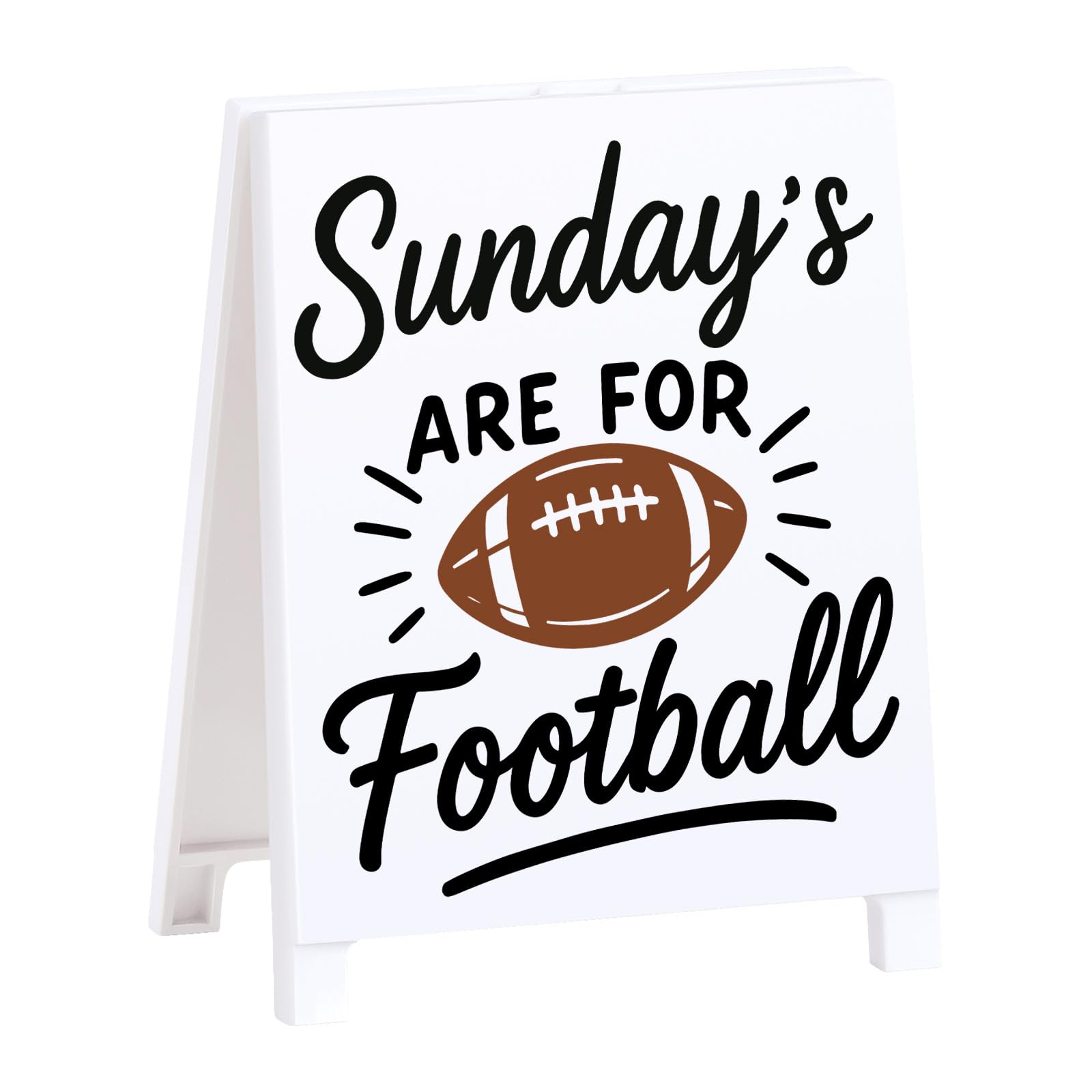 Sunday’s Are For Football Acrylic Desk Decor Sign Autumn Harvest Fall Thankgiving Table Decoration Seasonal Party Decor for Friends Families Holiday