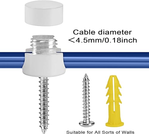 Miniatura 4 de Sangle Sopffy - Paquete de 6 ganchos de plástico para colgar en el techo, iluminación colgante y candelabros, color blanco