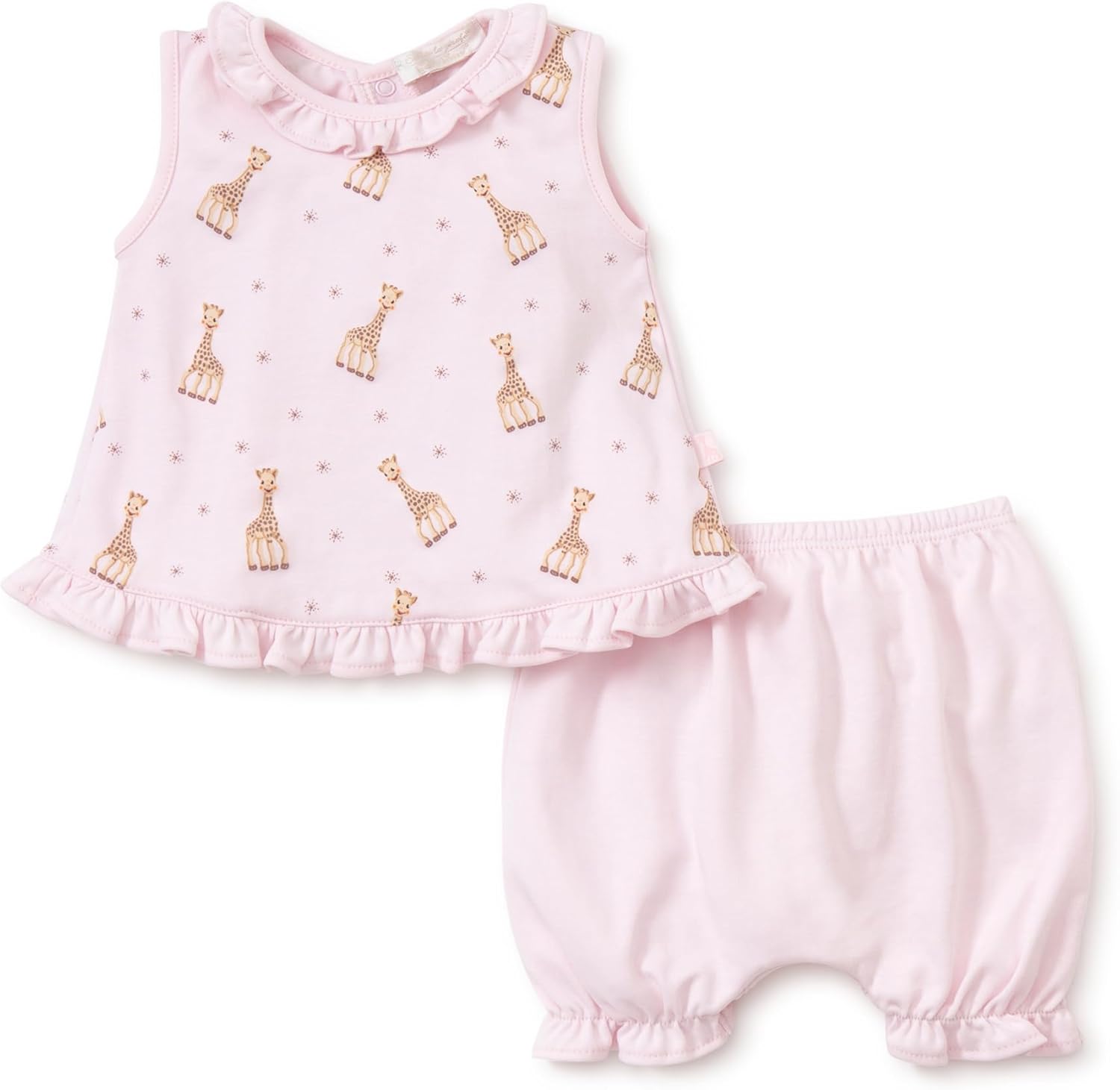 Kissy Kissy Baby Girls 100% Pima Cotton Sophie La Girafe Print Sunsuit, Newborn to 24 Months