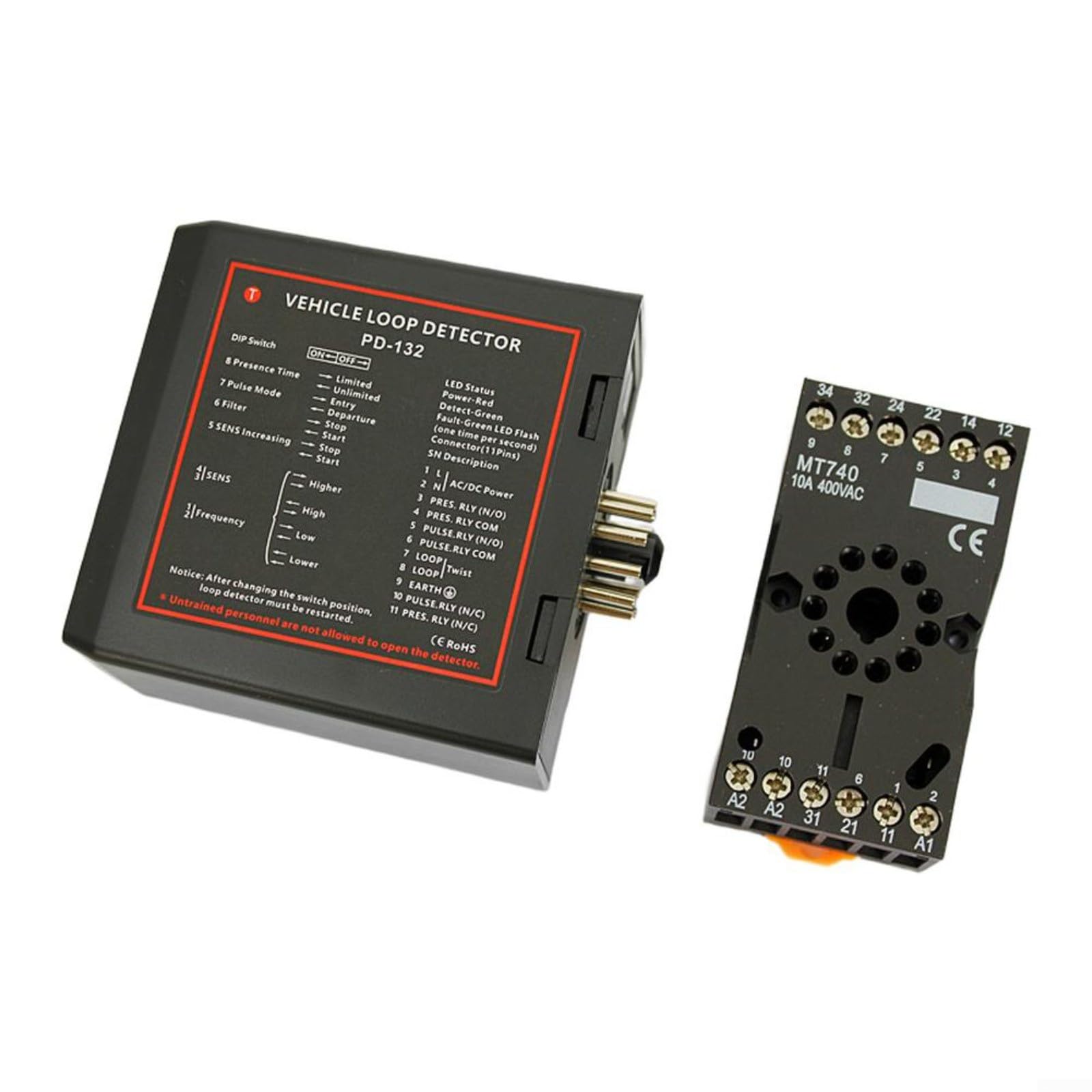 Détecteur De Boucle Inductive DP132 – Capteur Véhicule Mono-Canal 12V/24V ABS Pour Portail Automatique, Parking Et Accès Véhicules