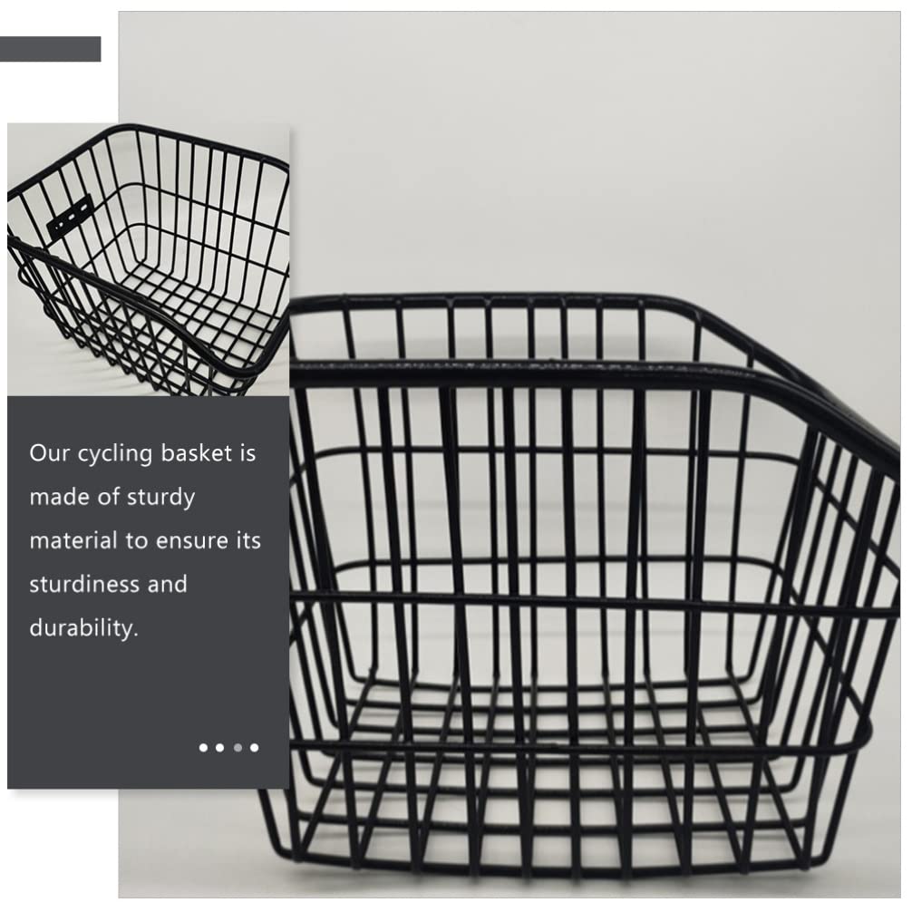 VANZACK 1 Set of Convenient Bike Basket Metal Rear Basket Professional Bike Vegetable Basket Cycling Accessory