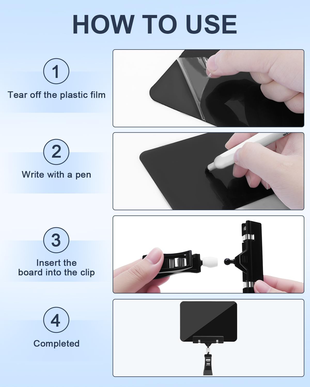 eZAKKA Double Sided Clips with Chalkboard, Rotating Sign Holder Price Tag Merchandise Sign Display Clip Holder for Store, Business, Party, Office, Exhibition, Black, 10 Pack - Image 4