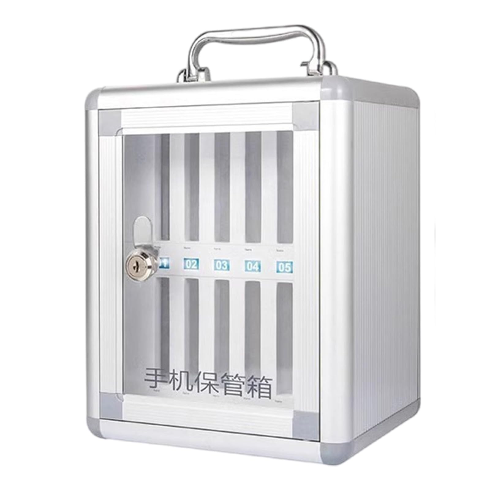 Tsophreniq Privacy Enhancing Lockable Container with Security, Sturdy Aluminum Alloy Case for Smartphones in Conference Rooms Box