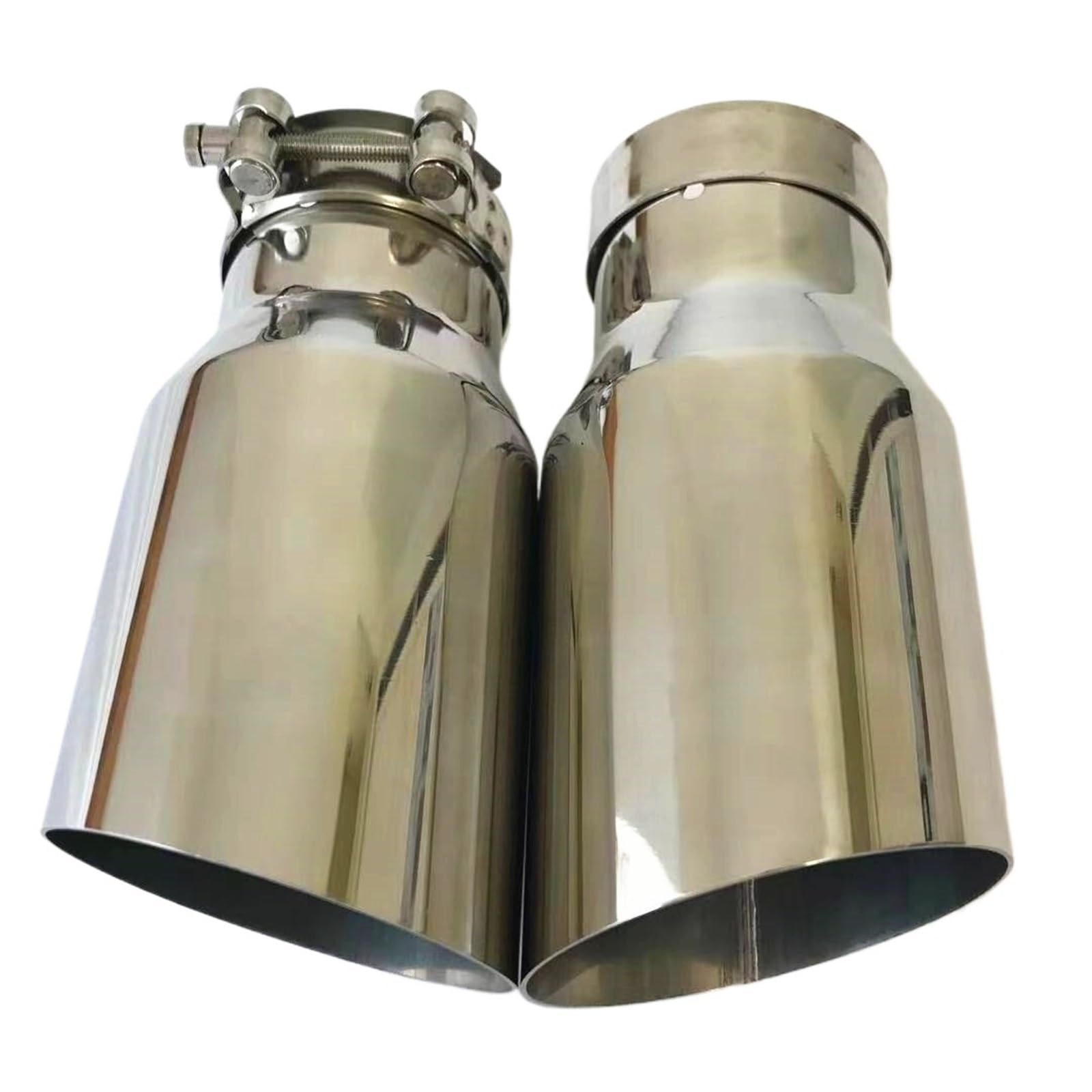 Car Silencer 1 szt. Uniwersalny tłumik rury wydechowej ze stali nierdzewnej 304 modyfikacja akcesoriów samochodowych(54MM IN -101MM OUT)