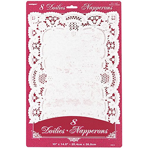 8 tovaglietta in carta bianca Doilies