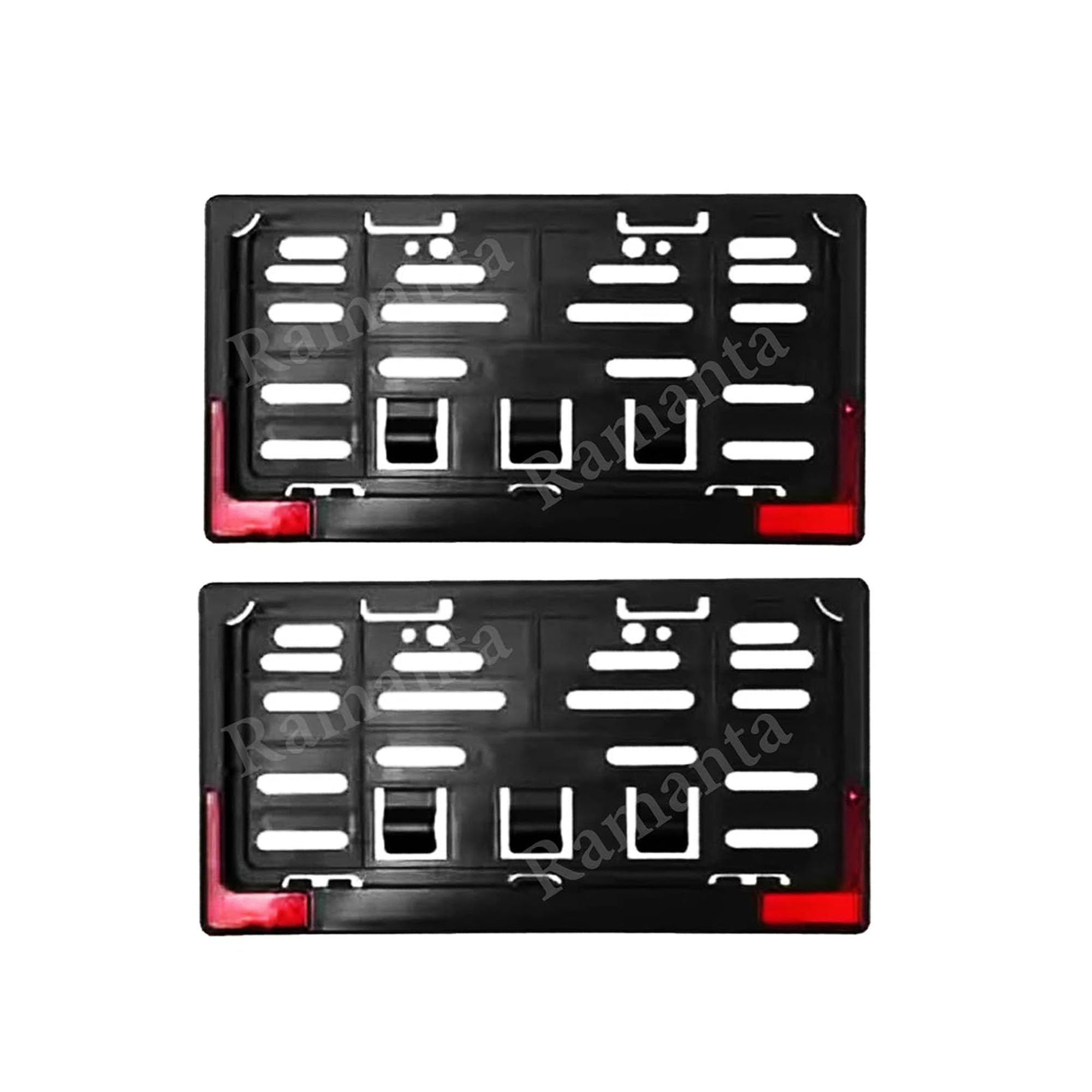 Ramanta Scooty Number Plate Frames with Reflectors HSRP | IND Licence Number Plate Cover Rear ABS Plastic Made Compatible with for Use in Activa 125 BS6 Model Standard Size 22 X 12 CM-picture-23