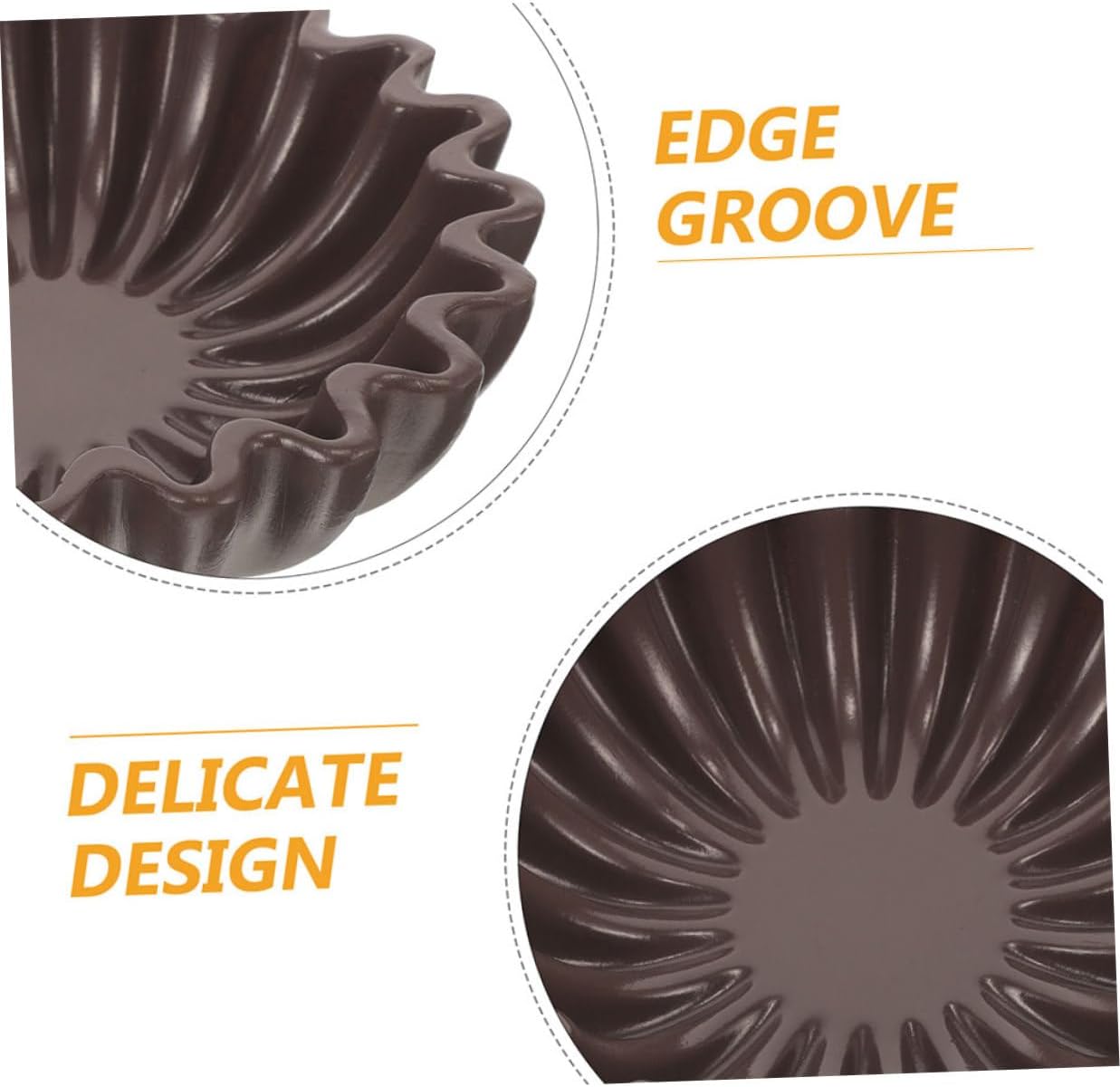 Decorative Black 10-inch Decorative Bowl with Leaf Edge Groove Multipurpose Storage Bowl for Living Room Jewelry Holder Candy Dish Table Centerpiece